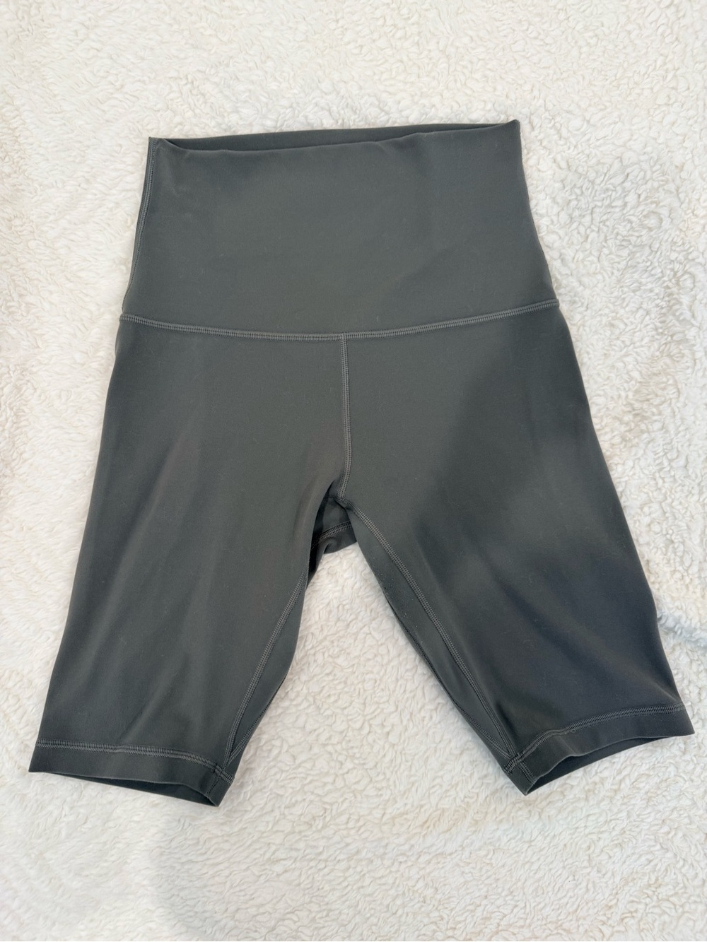 lululemon High-Rise Bike Shorts 8” grayish green